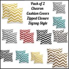 Chevron Cushion Covers ZIGZAG Pattern 100% Cotton with Zip Closure 18 Pack of 2.