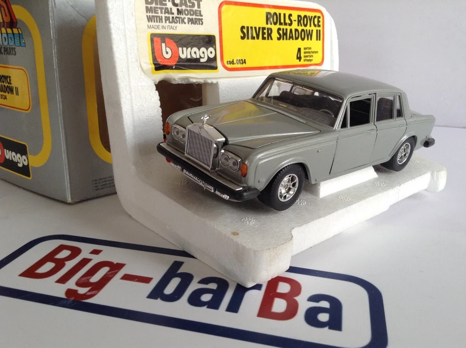 🔥Lot vintage🚗 BBURAGO ROLLS-ROYCE SILVER SHADOW II 1:24 🍂 SPETTACOLARE 🍂☕ - Immagine 2 di 4