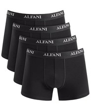Alfani Men's 4-Pk. Moisture-Wicking Cotton Trunks Deep Black XL