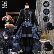Black Butler Ciel Phantomhive Tuxedo Coat Hat Gloves Tie Cosplay Costume Outfit