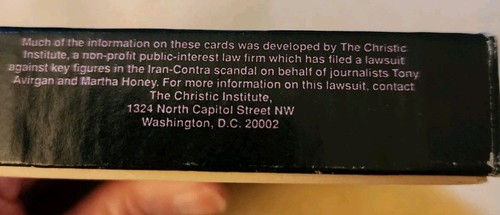 1988 Iran-Contra Scandal Trading Cards "The Secret Team" 36 Cards (Complete) - Picture 3 of 13