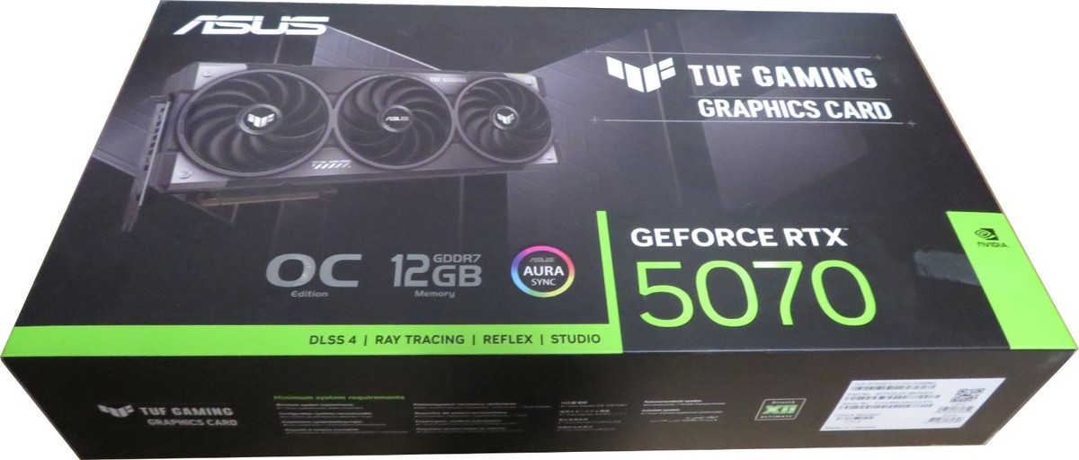 ASUS TUF Gaming RTX 5070 OC 12GB GDDR7 TUF-RTX5070-O12G-GAMING for