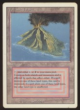 MTG Magic the Gathering Revised 3rd Edition Volcanic Island HP HEAVY PLAY! B