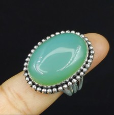 Natural Agate Gemstone 925 Sterling Silver Proposal Women's Ring