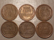 Uncertified XF 45 Graded Lincoln Wheat US Small Cents (1909-1958