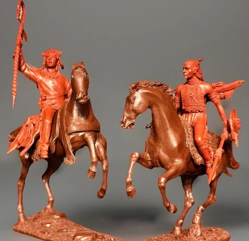 FIRST LEGION Mounted Indians Cheyenne Chief  Comanche Warrior 1:32 New Full set