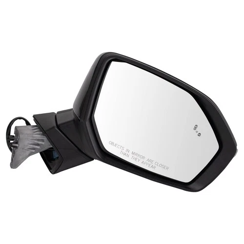 Passenger Side Power Heated Mirror Smooth Black Paint to Match Compatible wit...