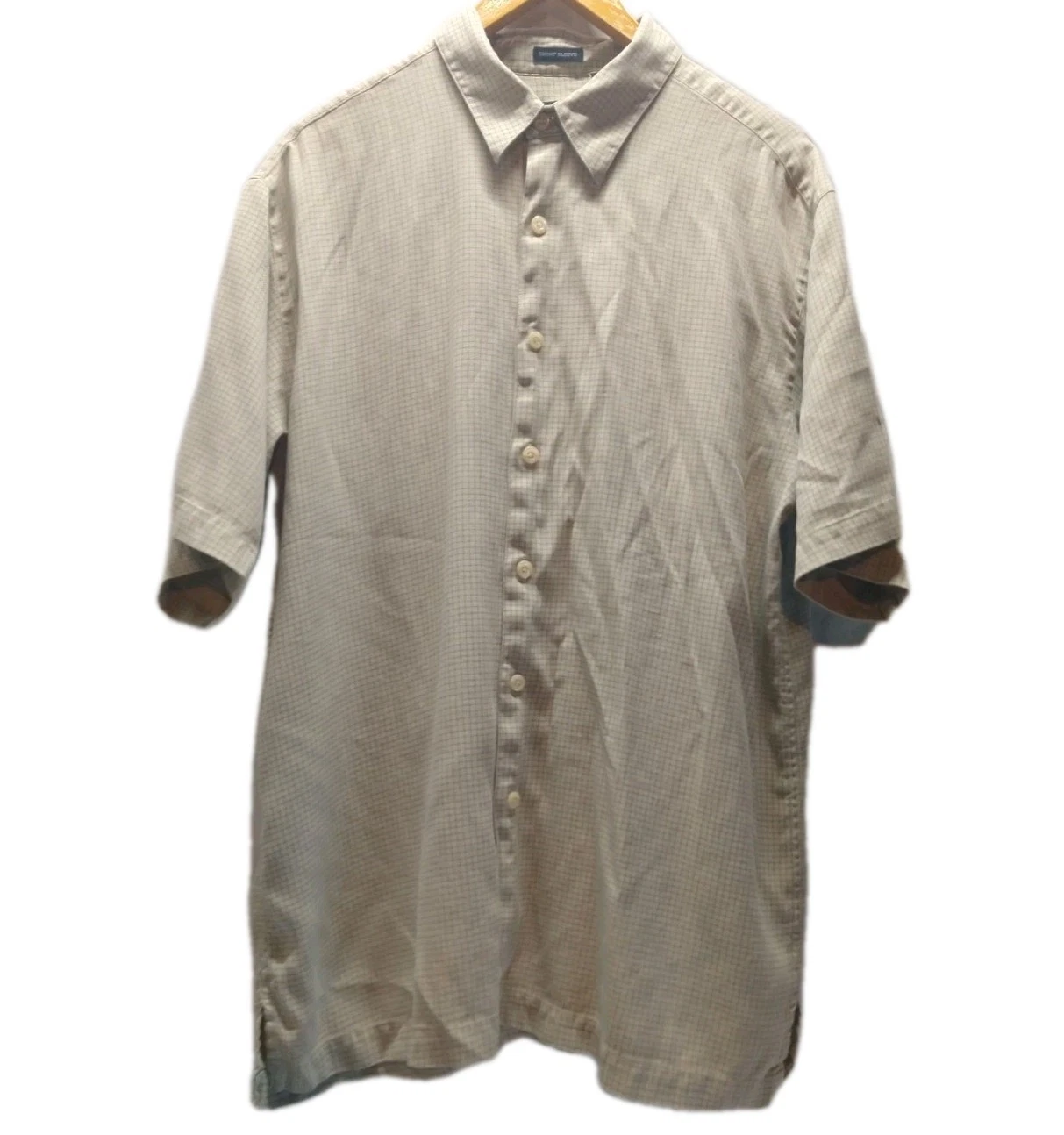 IZOD Men’s short sleeve shirt 100% Silk Large