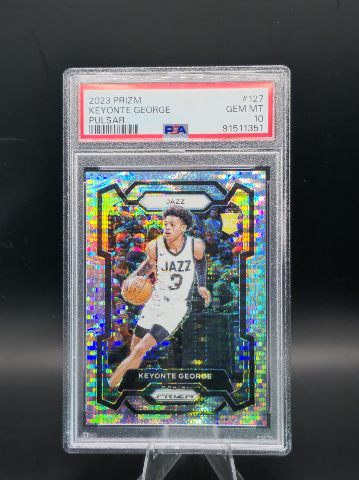 🔥2023 Panini Prizm Keyonte George "Pulsar" 🔑 RC🔥 UTAH JAZZ #127 🔥RARE🔑