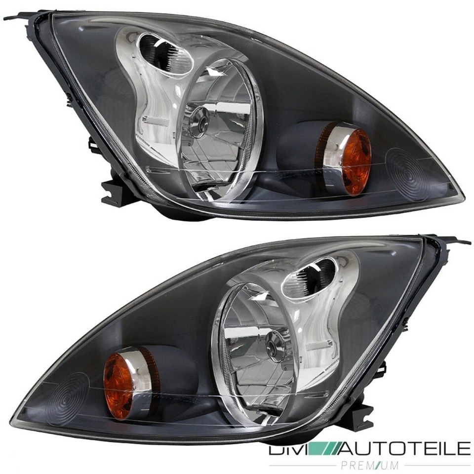Ford Fiesta JD JH MK6 Scheinwerfer SET L+R H4 Facelift Klarglas Dunkelgrau 01-08 - Bild 3 von 4