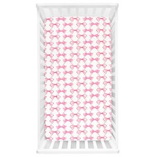 Crib Sheets Fitted Standard Toddler Mattress Ultra Soft Pink Bow
