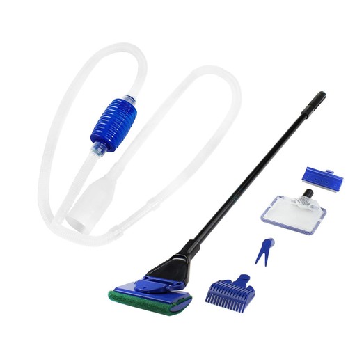Aquarium Vacuum Siphon, Hand Pump Fish Tank Water Changer, with Fish Net Alga...