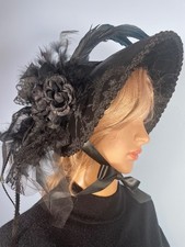 Victorian bonnet, handmade reproduction, Charles Dickens era, Civil War