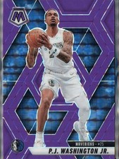 2024 Panini Mosaic #134 Purple Fluorescent Mosaic P.J. Washington Jr. Mavs /249