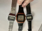 Lot of 3 VINTAGE  DIGITAL Watches  CASIO, TIMEX   AS-IS