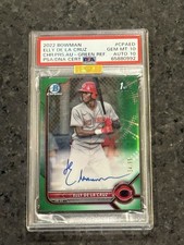 2022 Bowman Elly de La Cruz 1st Bowman Green Auto PSA 10 Gold MBA RC Rookie