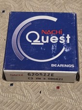 Nachi Quest 6205 ZZE C3 Deep Groove Bearing, 25mm ID, 52mm OD, 15mm Width
