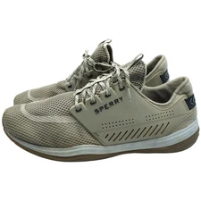 Sperry Mens 13 Boat Shoes Sneaker Water Resistant STS19068 H20 Skiff Taupe Lace 