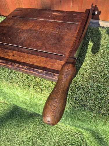 Antique Large Wooden Tabletop Paper Guillotine From Milton Abbey School - Picture 8 of 11
