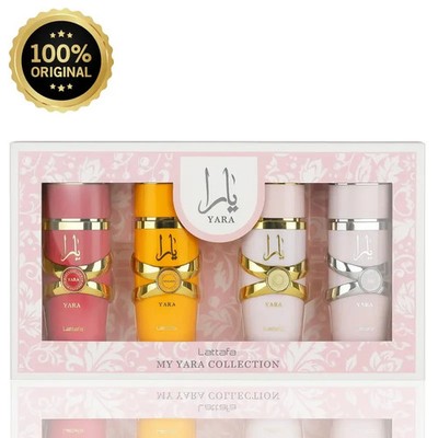 Lattafa My Yara Collection 4x Eau de Parfum Set Damen Duft Geschenkbox Oriental