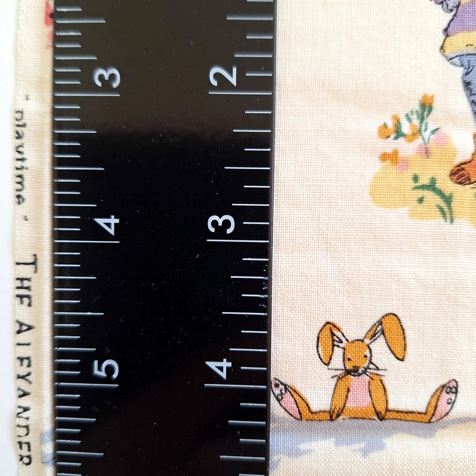 Alexander Henry "Playtime" 1995 Quilting Cotton Fabric Children 1.9 YDS WASHED - Image 4 of 4