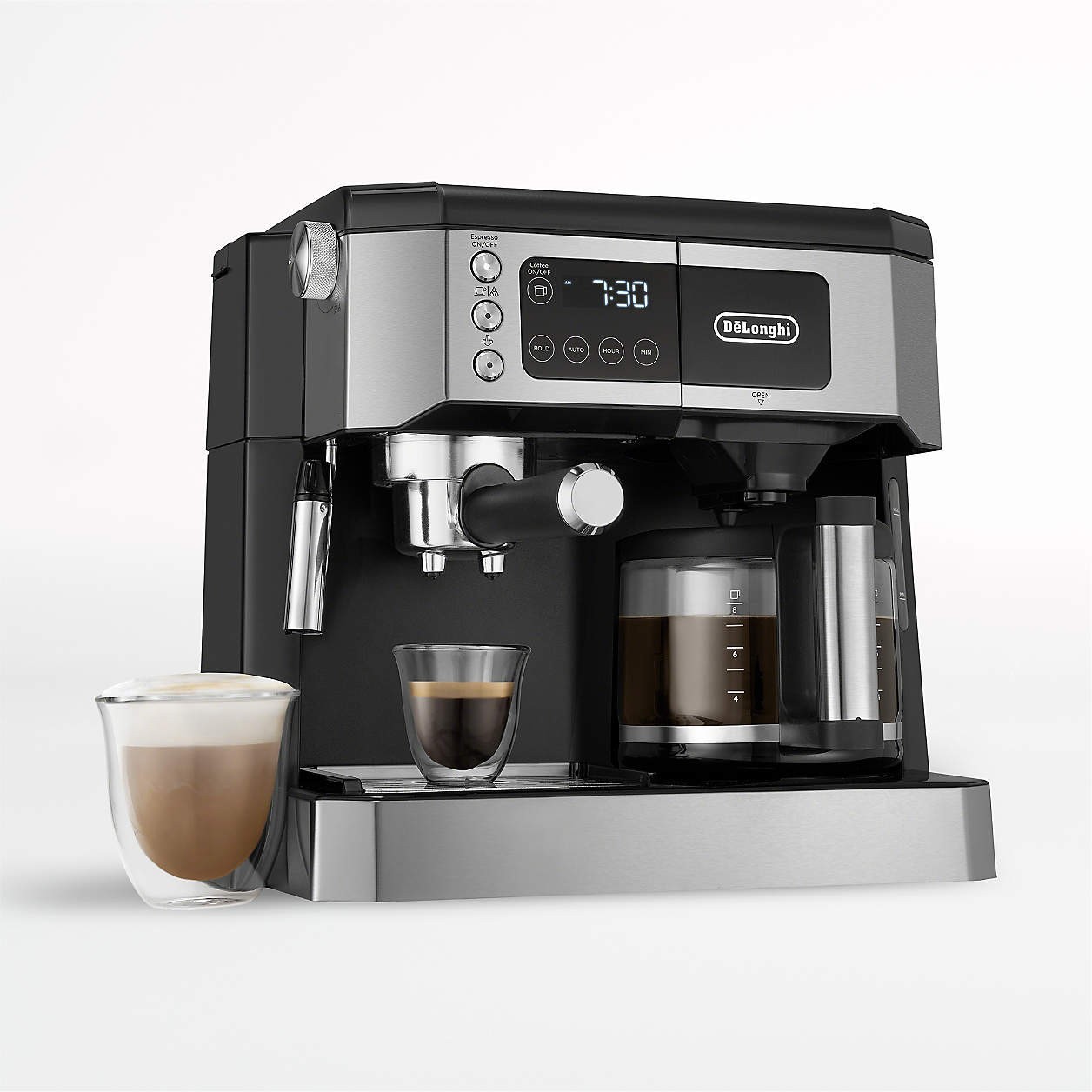 De'Longhi All in One Combination Espresso & Coffee Maker Machine Stainless Steel