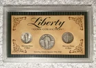 Liberty 3 Coin Collection, 1938 P Dime-1926 P Quarter-1943 D Dime.  Lense Mount