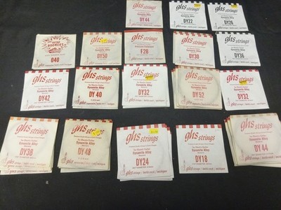 GHS Dynamite Alloy Electric Guitar Strings Lot Of 53 Single Strings Vintage