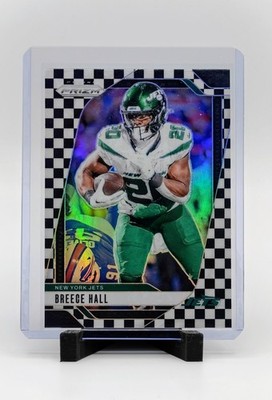 2024 Panini Prizm Breece Hall #223 Black & White Checker New York Jets