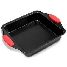 Nutrichef Non-Stick Square Pan- Deluxe Nonstick Gray Coating Inside & Outside