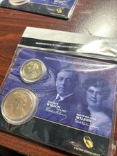 2013 Woodrow & Edith Wilson First Spouse $1 Presidential Coin & Medal Set OGP