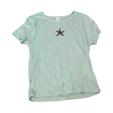 Light Blue Starfish Graphic Jersey Cotton T-S...