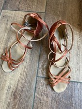 Womens satin rhythm ballroom dance shoes US 8.5