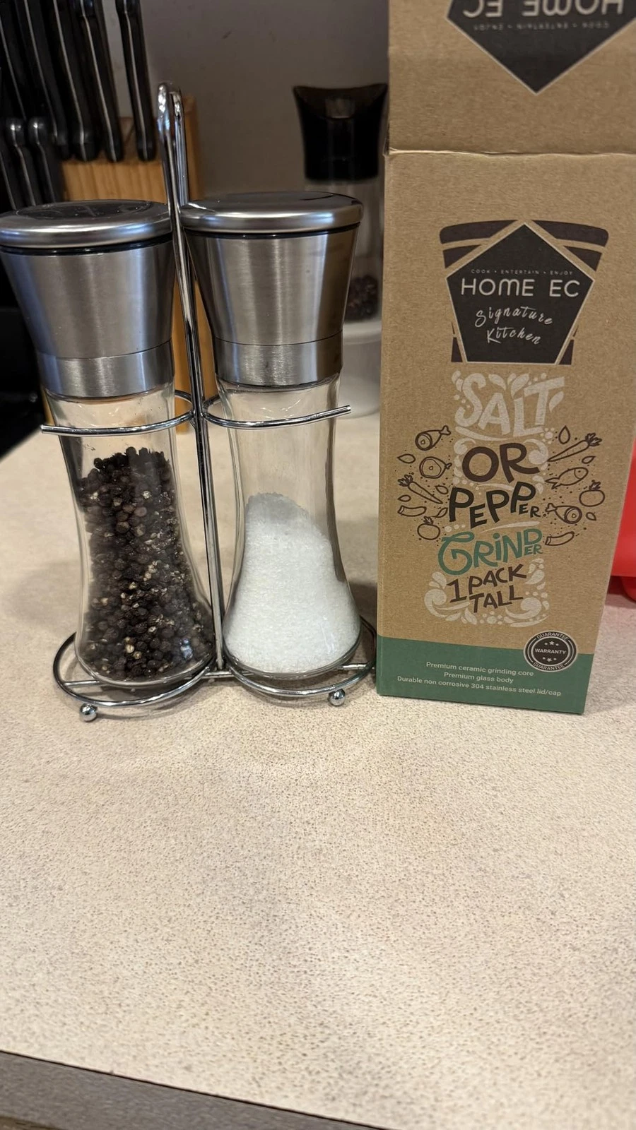 NEW - Premium Stainless Steel Sea Salt and Pepper Grinder Set of 2
Opens in a new window or tab