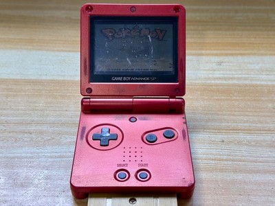 Nintendo Gameboy Advance SP AGS001 Flame Red iQue Handheld System Console