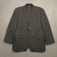 Lauren Ralph Lauren Wool Blazer 44R Brown Houndstooth Sport Coat Lined