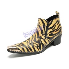 Winter Boots Men's High Top Boots British Leather Business Casual Boots