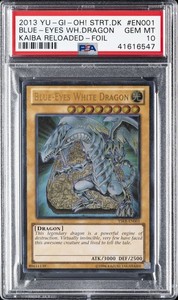 2013 YU-GI-OH! STARTER DECK KAIBA RELOADED FOIL BLUE-EYES WHITE DRAGON PSA 10