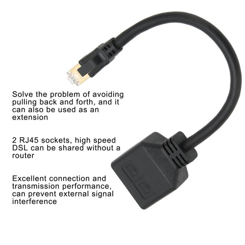 Lan-Kabel-Splitter Cat 8 Rj45-Ethernet-Adapterkabel Abs