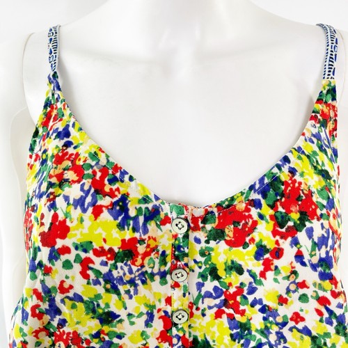 CABI Multicolor FIESTA Romper Size M in Devon Floral Print Casual Beachy NEW - Picture 5 of 15