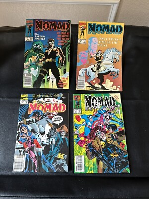 1990 Marvel Comics Nomad Lot of 4: #1,2,5,19. Bottom of comic has water damage