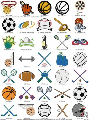 377 EQUIPO DEPORTIVO COLECCIÓN MÁQUINA BORDAR DISEÑOS PES USB - Imagen 8 de 11