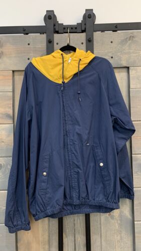 palace international cotton windbreaker Size XXL (yellow/navy Blue) - Picture 1 of 6