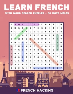 Learn French With Word Search Puzzles - 68 Mots M?L?S