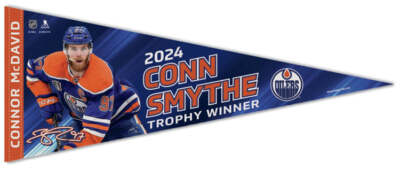 CONNOR MCDAVID Edmonton Oilers 2024 Conn Smythe Winner MVP Premium Felt PENNANT