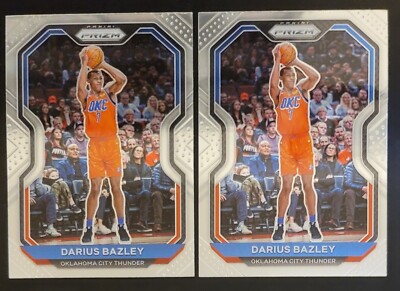 Lot of 2 - 2020-21 Panini Prizm Basketball #164 Darius Bazley Thunder 