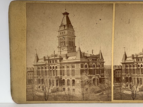 Ann Arbor, Michigan ~ Court House Washtenaw County ~ Antique Stereoview Photo - Picture 3 of 6