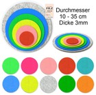 YONOX FILZ Glas Untersetzer Platzset Filzuntersetze rund 10 15 20 25 30 35 Kreis
