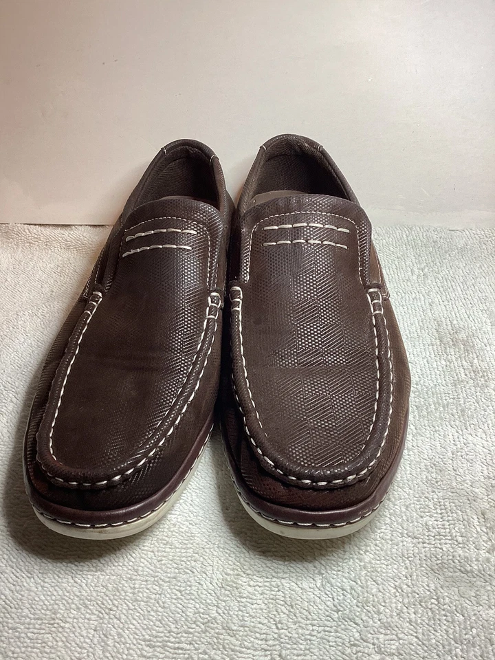 Brixton Shoes Men’s Size 8 Conley  Boat Shoes Slip On Brown - Image 3 of 4