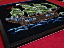 strig art Christoper colombus ship,nails string art,handmade gift for room decor